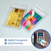 100 Pcs Clear Plastic Vertical Name Badge ID Card Holders
