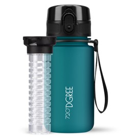 720°DGREE Kids Water Bottle “uberBottle“ - 350 ml softTouch +Fruit-Infuser - BPA-Free Tritan, Leakproof, Reusable Drinking Bottle - Waterbottle for Children, Kindergarten, School, Sports, Running