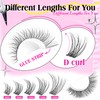 wiwoseo Self Adhesive Lashes Natural Look Clear Band Natural Lashes