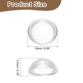 HARFINGTON 5 Pairs Eyeglass Nose Pads 4.7mm Thickness Silicone Adhesive Anti-Slip Glasses Nose Grips Round Shape Glasses Nose Pads for Plastic Frames Glasses Sunglasses, Clear