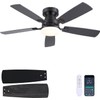 iacaf Ceiling Fans with Lights, 48 inch Flush Mount Ceiling