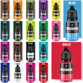 Lebensmittelfarbe - 20 Farben x 10ml Flüssige Konzentrierte Lebensmittel Farben für Kuchen Dekoration, Backen, Kekse, Macaron - Zuckerfrei Food Coloring für Getränken, Tortendeko, DIY Slime, Osterei