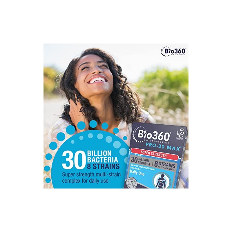 Bio360 Pro-30 MAX (30 Billion Bacteria)|from Natures Aid | 60