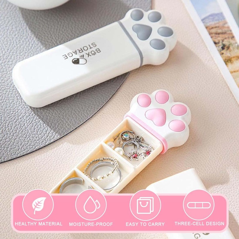 IKOPFLN Pack of 2 pill boxes for on the go,