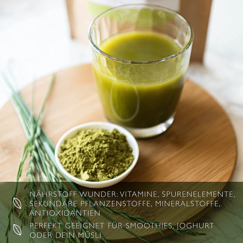 Barley Grass Powder Organic 550 g Value Pack from German