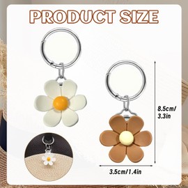2pcs Hat Clips for Travel on Bag,Flower Shape Hat Clips Resin and Zinc Alloy Fasteners,Hands-Free Baseball Cap Carrier for Backpacks, Luggage & Purses,Bag Accessory for Outdoor Travel (White+Brown)