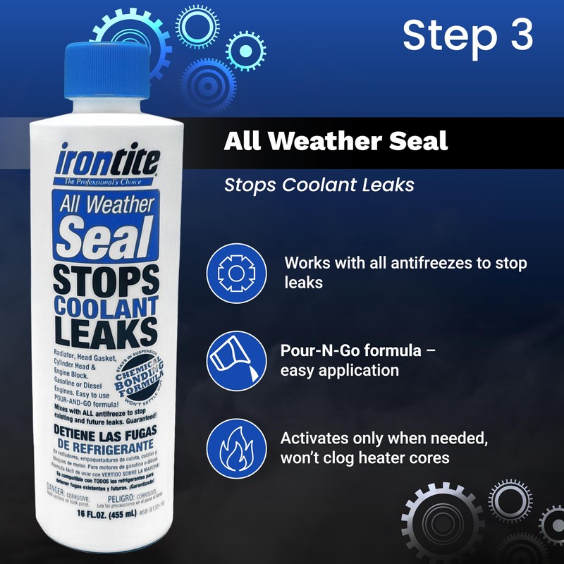 Irontite 3-Pack Cooling System Additives - Thoro-Flush, All Weather Seal,