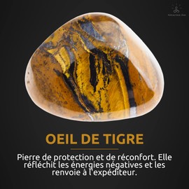 Attraction Zen Immunity Bracelet South African Tiger's Eye – Certified Natural Stones – AZ Pearl Stainless Steel – Stretchy Bracelet – Handmade – 8 mm Stones, Stone, Natural stones