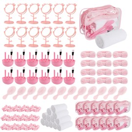 120 Pcs Spa Party Favors Supplies Bulk, Include Face Mask Mixing Bowl Set, Air Cushion Comb, Mirror, Headband, Scoop, Hair Bands, Cosmetic Bags, Face Wash Cloths for Spa Sleepover Birthday Party