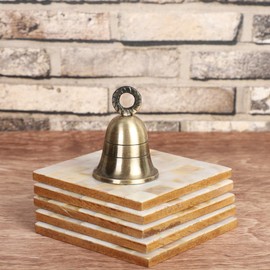 Antique-Gold Plain Indian Brass Bells Jingle Bells Home Door Décor Crafts Bells Christmas Decor Bells Pet Bells Christmas Craft Bells in Various Size and Set. (1, 2 inch)