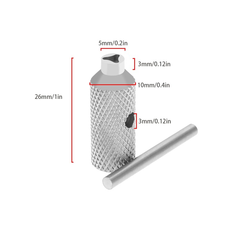 YINETTECH 2-Piece Triangular Screw Disassembly Tool Compatible with Microtech Ultratech