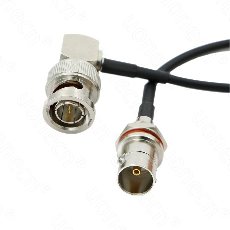 BNC Female Straight to BNC Male Right Angle SDI Cable