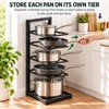 5-Tier Adjustable Pot & Pan Organizer for Cabinets – Black