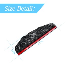 2PCS Car Rear View Mirror Rain Eyebrows, Bling Crystal Rear View Mirror Rain Visor Guard, Rhinestone Rainproof Car Side Mirror Rain Visor Smoke Cover, Universal for Car, Truck, SUV（Diamond Black）
