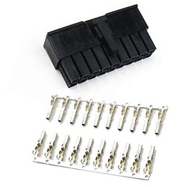 PC Power Connector, 1 x 18Pin Receptacle, 20 x Crimp Pins (Compatible with Molex 5556 5557)