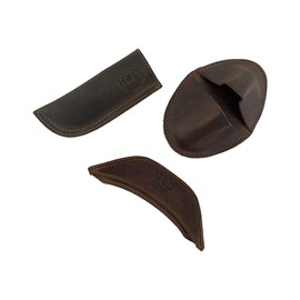 Hide & Drink - Soporte de mango caliente de piel rústica (juego de 3 unidades)