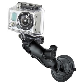 Ram-Mount – Twist Lock Suction Cup Mount with 2.5 cm Ball GoPro Hero Adapter