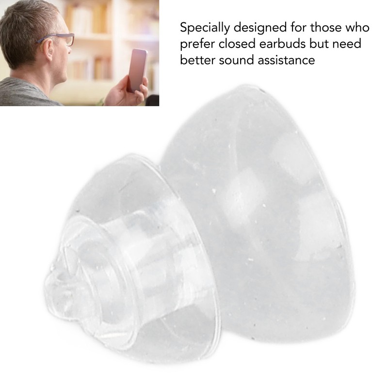 10 Pcs Sound Amplifier Dome Soft Silicone Anti Static Dual