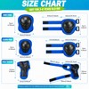 Lafefe 6PCS Blue Kids Protective Gear Set Knee Elbow Wrist