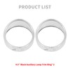 motosikleta 4.5 inch Fog Light Trim Rings Visor Style Auxiliary