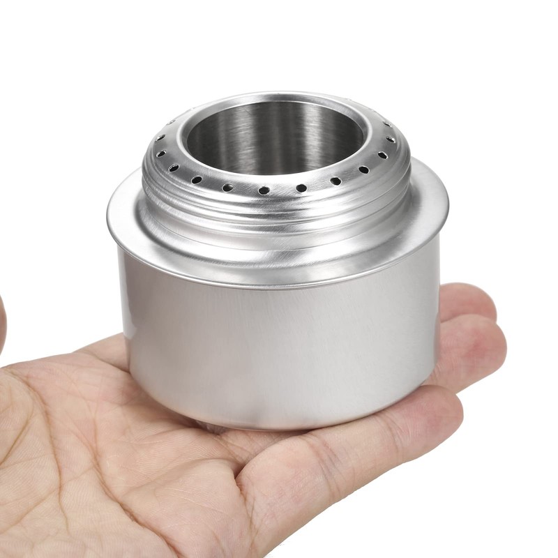 Portable Mini Aluminum Alloy Alcohol Stove with Lid Outdoor Camping