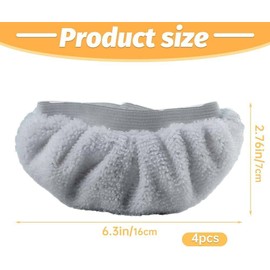 Steam Cleaner Shot Attachments Accessories , Universal Reusable Steam Mop Pads, Handheld Steam Cleaner Washable Microfiber Cloth Grey (10 PCS)