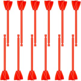12 Pieces Paint Mixer Drill Attachment,Helix Paint Mixer Resin Drill Mixer Paint Stirrers Drill Attachment for 1 Gallon of Paint Epoxy Resin Silicone Jewelry Casting Molds (Red)
