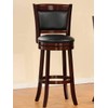 Homelegance Shapel Swivel Counter Height Barstool, 25"SH, Cherry (Solid Back)