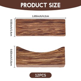 CRASPIRE 12Pcs Wooden Chopstick Rest Set Natural Wood Chopsticks Holder Rack Brown Arch Shape Dinner Spoon Fork Brush Pen Tableware Decorations for Home Hotel Restaurant Kitchen Table Accessories