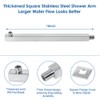 HarJue Shower Head with Extension Arm, High Pressure Square with