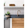 Neutral Vega Peel & Stick Embossed Tile Backsplash