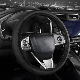 Steering Wheel Covers, Wheel Cover, Car Steering Wheel Cover, 38cm Black Wheel Cover, Suitable for Daily Driving, Long-Distance Travel and Enhancing The Interior Aesthetics