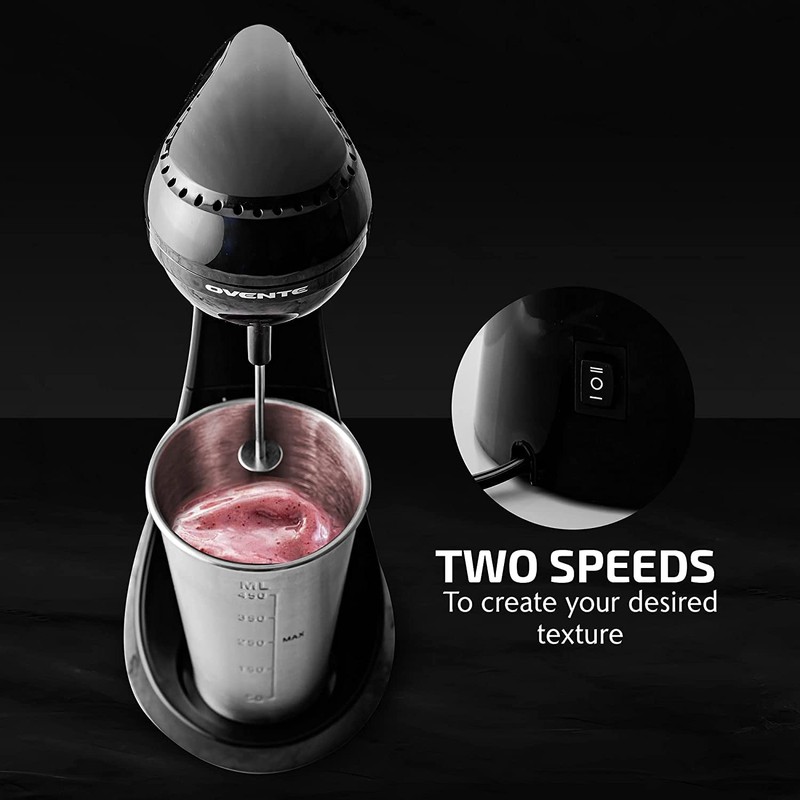OVENTE Classic Milkshake Maker Machine with 2 Speed Setting, Safety