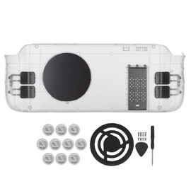 for Steam Deck Back Plate Heat Dissipation DIY Replacement Shell Case External Semiconductor Cooler for Steam Deck Gray Transparent Case