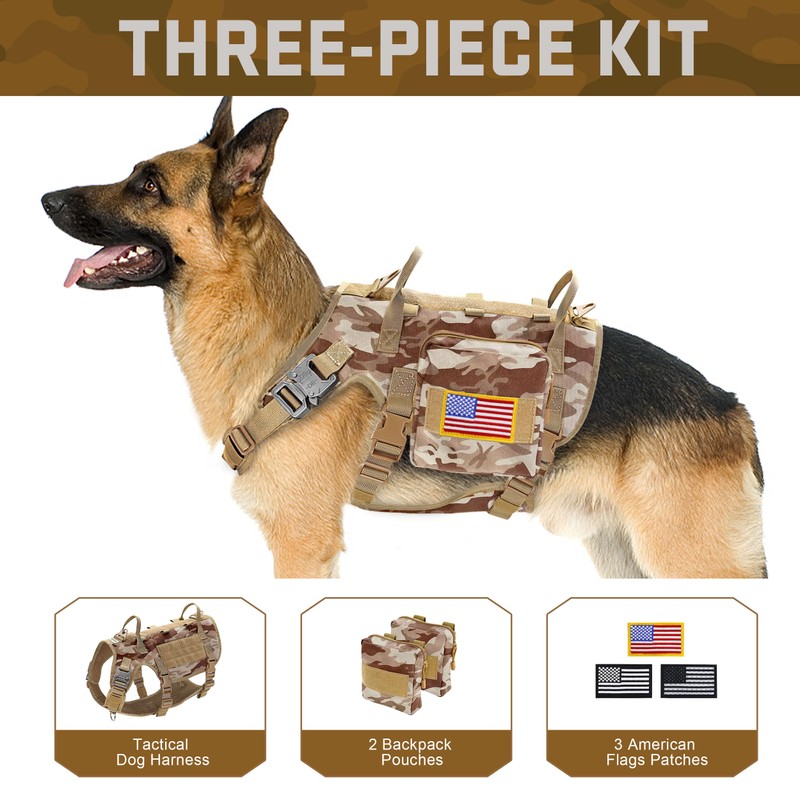 Forestpaw Dog Harness Medium Sized,Tactical Dog Harness with Handle,No Pull