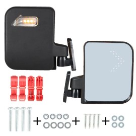 Generic Golf Cart Side Mirrors with LED Arrow Turn Signal for EZGO Club Car Yamaha