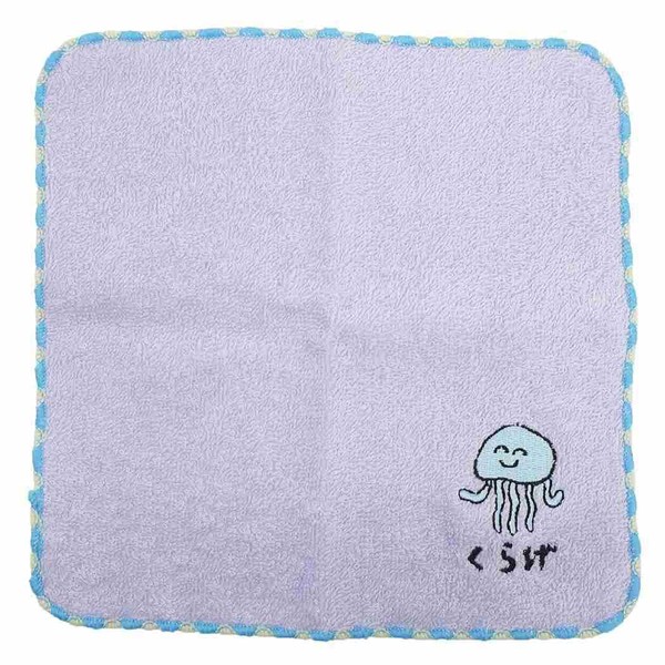 Mini Towel, Embroidered Handkerchief Towel, Jellyfish