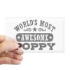 CafePress World's Most Awesome Poppy Rectangle Bumper Sticker Car Decal