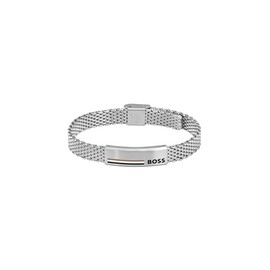 BOSS Men's Alen Ionic plated 1580611 Link Bracelet, SILVER, One Size