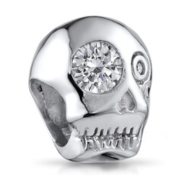 Materia KA-110 Pendant 925 Silver Heart with 67 Black Crystals