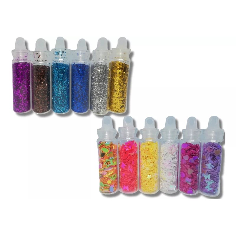 Xiaoya 72 Frascos Con Decoraciones Surtidas Para Uñas Y Esmaltes