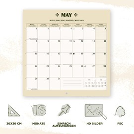 Grupo Erik Wandkalender 2022 2023, Vintage 16 Monate Wandkalender, Kalender zum Aufhängen von September 2022 bis Dezember 2023, offizielle Lizenz, FSC zertifiziert, CP23073