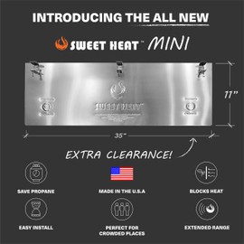 Sweet Heat Original - Heat Focusing Reflector for Round Natural Gas and Propane Patio Heaters 32"x11"