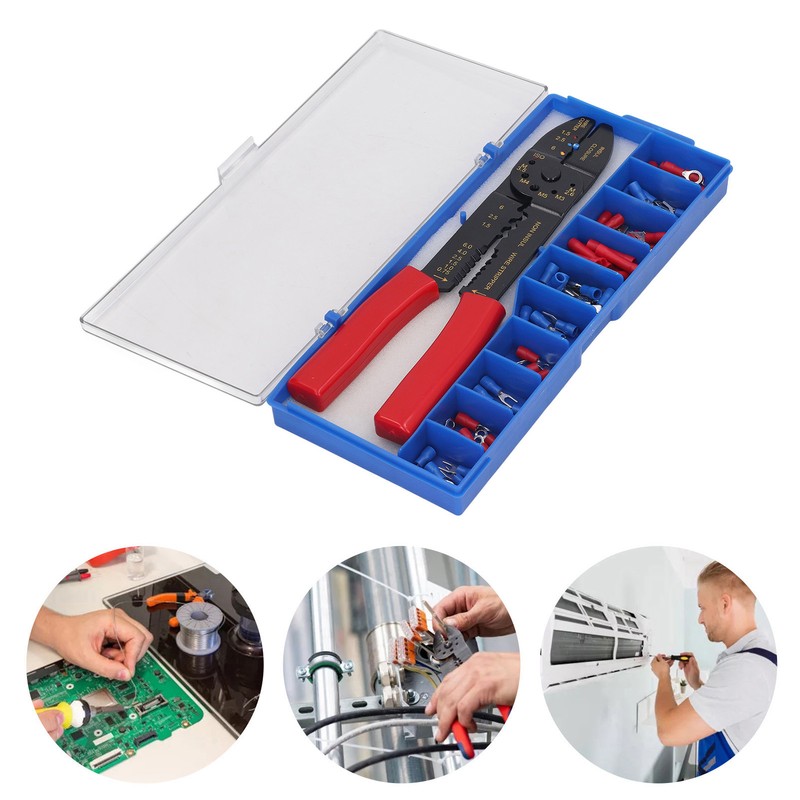 Wire Terminals Crimping Tool PVC Insulated Terminal Crimper Kit for
