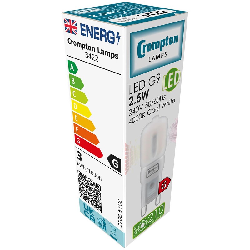 Crompton Lamps 3422 LED G9 4000K Cool White
