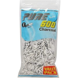 Pure Hand Wind Slim Filter 6mm x 25mm Value Pack 600 (Charcoal 600)