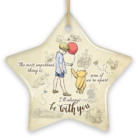 I'll Always be with You Ornament, Comforting Pooh Bear and Keepsake (Star)