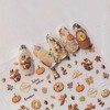Fall Nail Art Stickers 5D Embossed Leaves Nail Sticker Autumn