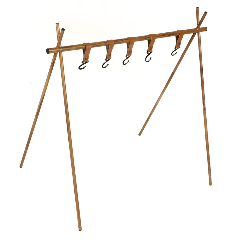 Camping Hanging Rack Portable Foldable Tripod Shelf for Light Tools