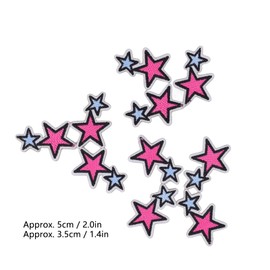Hierro Bordado en Parches Estrella Hierro en Parches 10 Piezas Parches Bordados DIY Coser Apliques Parche para Jeans Ropa Sombreros Bolsas Artesanía
